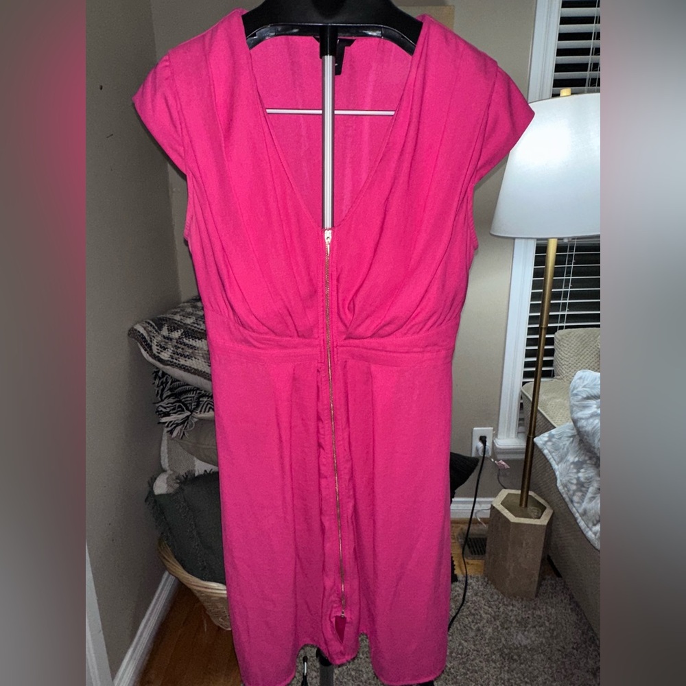H&M Vibrant Pink Midi Dress